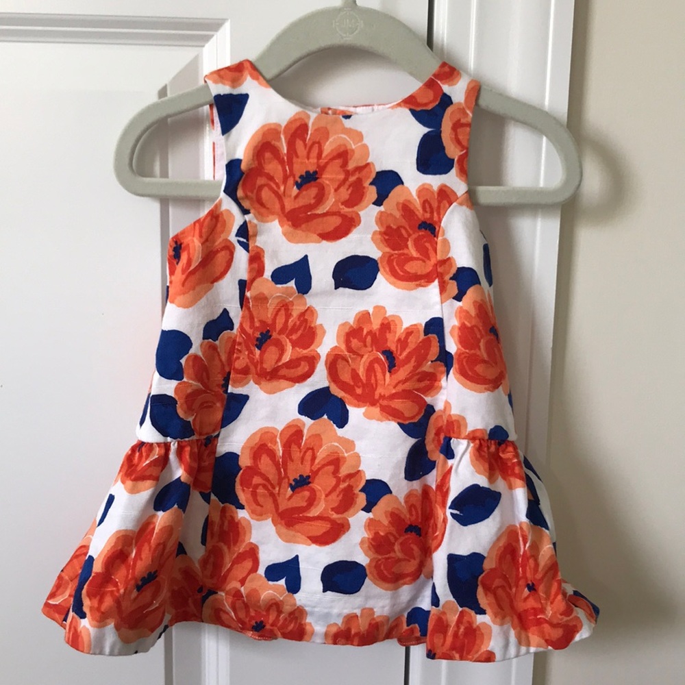 Janie and Jack floral dress, size 6-12mo
